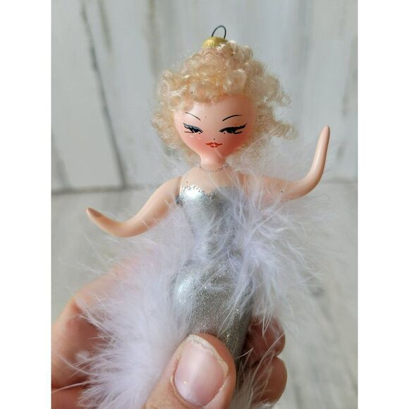 Signed de carlini elegant lady Italian glass ornament vintage - Picture 2 of 8